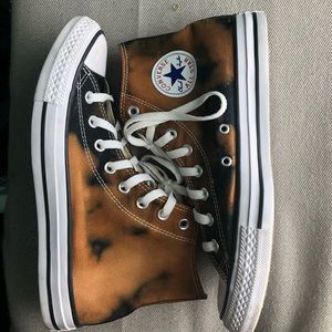 Custom bleached converse